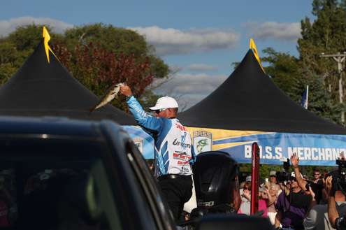Hank Cherry showing off today's catch.