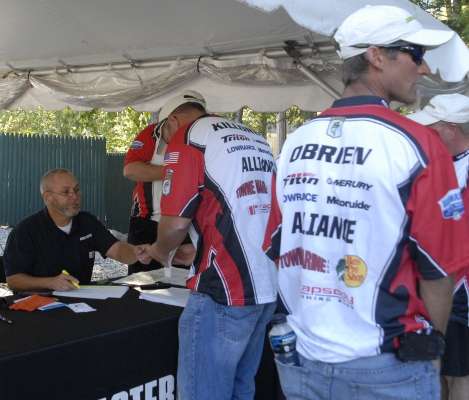 B.A.S.S. staffer Tony Quick checks in each qualifier.