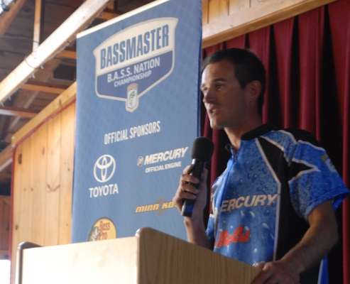 Jonathan Carter made a guest appearance at the divisional briefing. He won this event last year and went on to qualify for the 2013 Bassmaster Classic, where he finished in 17th place.