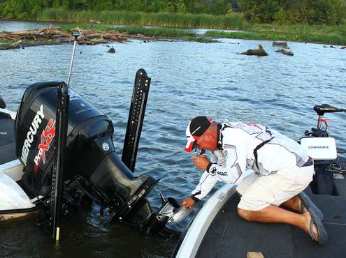 Scott Rook spun a hub after hitting a floating log in the Arkansas River.
