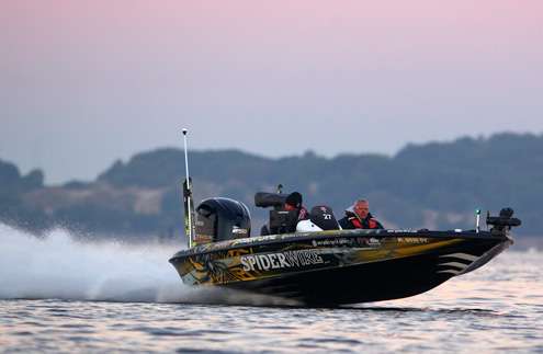 Bobby Lane was making early moves on Muskegon Lake.