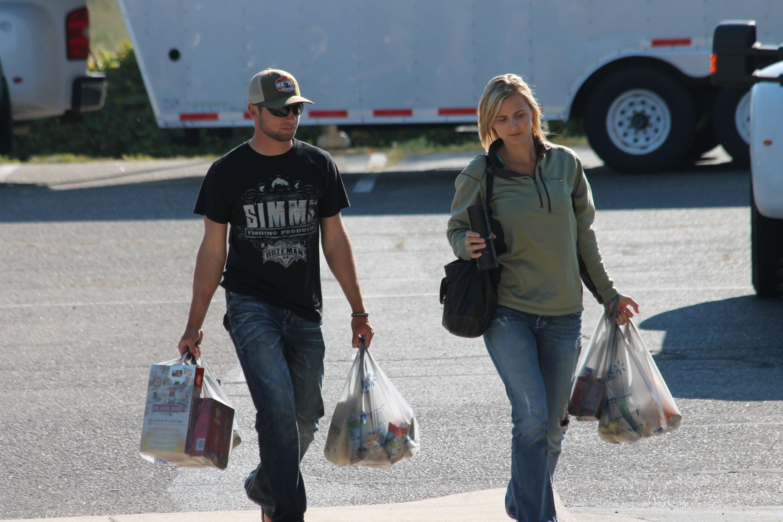 Brandon Palaniuk and his girlfriend, Tiffanie, are stocking up as well. Brandon hasn't been home since JULY. 