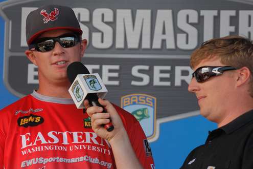 Jarred Walker from Eastern Washington had tough day on the water, but was happy to be here.