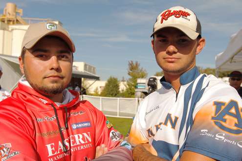 Jordan Lee of Auburn and Nick Barr of Eastern Washington will fish again on Day Two.