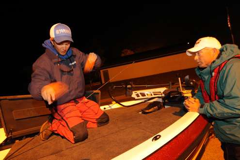 The following are images taken in preparation for and during the launch of collegiate anglers on Day Two of the 2013 Carhartt College Series Bassmaster Classic Bracket. 