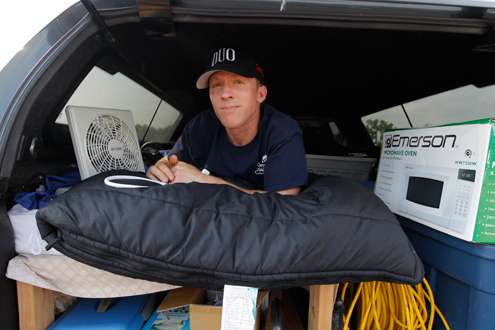 Just like Brandon Palaniuk, Kevin Hawk's truck bed is also sometimes his motel. 