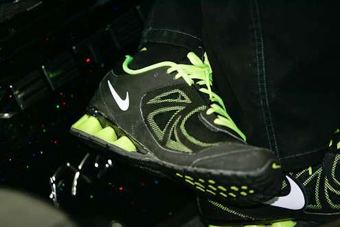 <p>Which angler was recently spotted in these lime green and black Nike REAX?</p>
