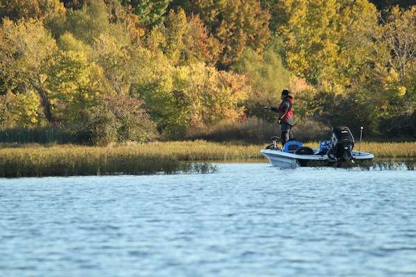 While most anglers focused on the deeper grass lines, a few worked their way super shallow. 
