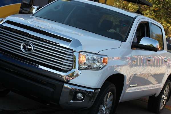 The all new MY14 Tundra was used to pull several of the anglers in the drive-through weigh-in today. 