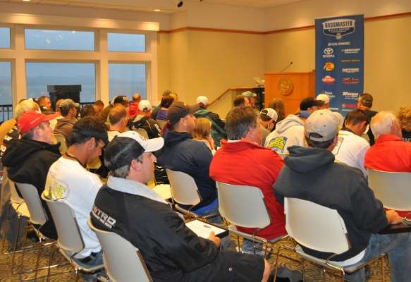 Competitors await the official briefing.