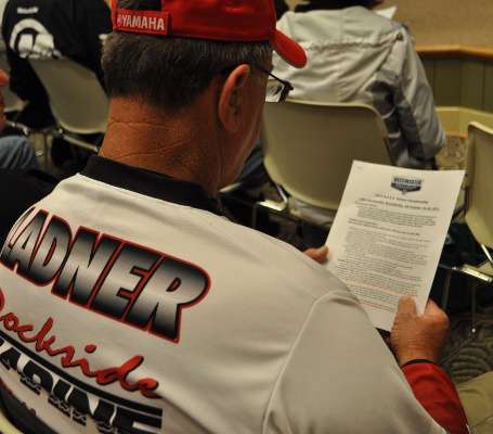 Randy Ladner looks over the rules brief.
