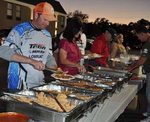 Competitors feasted on Southern cooking from Adams Catfish.