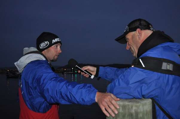 Drew Sadler of Kentucky is nicknamed the âBig Fish Kingâ by Mercer during launch. Sadler currently leads the Carhartt Big Bass competition.