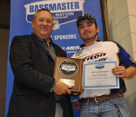 Henry Schomaker of West Virginia is a member of the New River Junior Bassmasters.