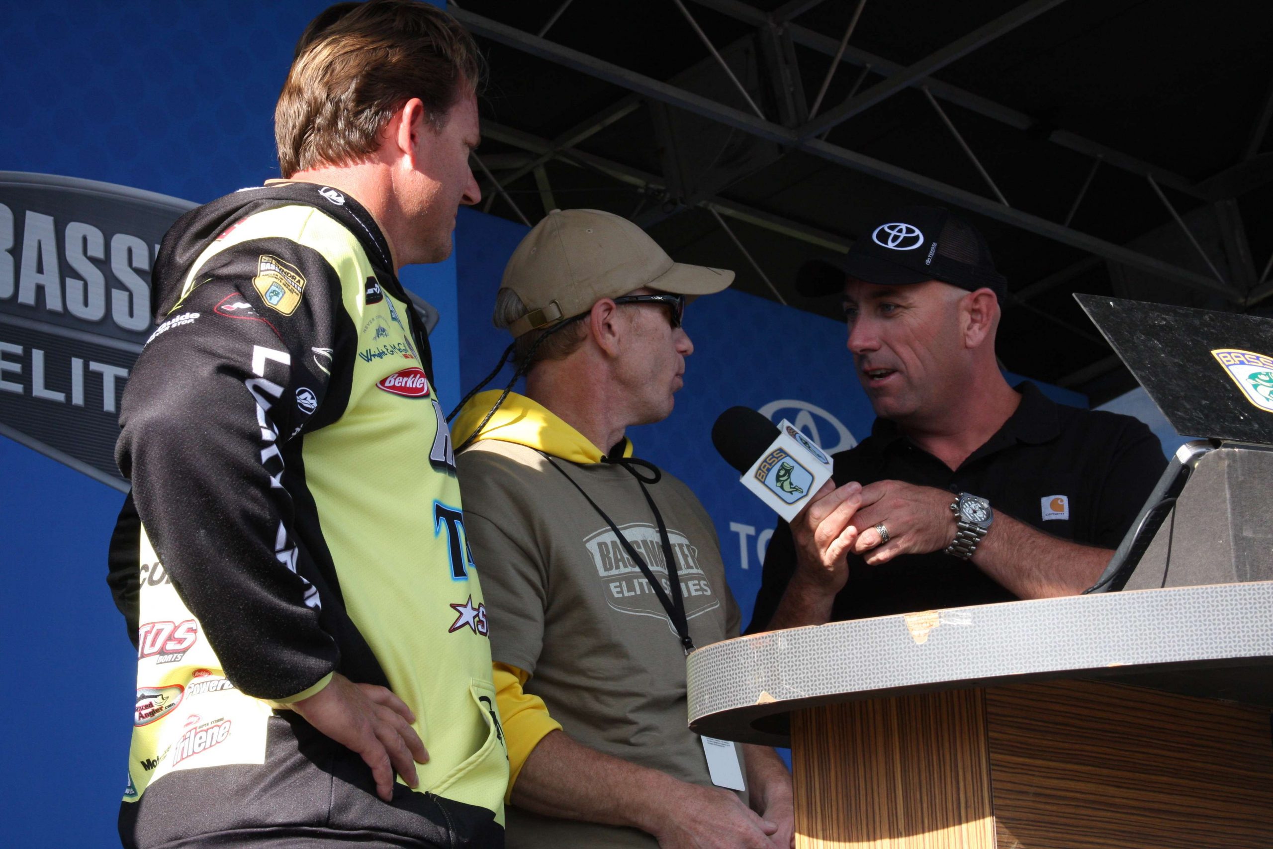 Skeet and Oswald also joined Dave Mercer onstage for the weigh-in at Toyota All-Star Week and Evan Williams Bourbon Championship.