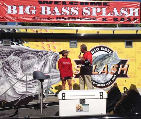 Laura Stout of Mineola, TX won a K2 Cooler- She weighed an over the slot fish that weighed 5.88.