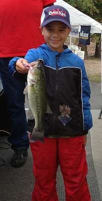 Christian Gunter of Hot Springs, AR shows off his Bass