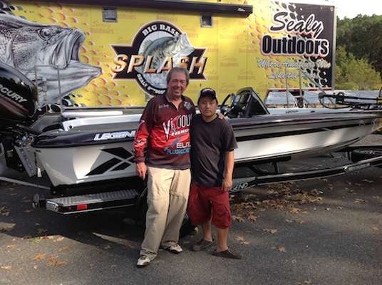 Bob and Kou Yang with his new Legend Bass Boat
