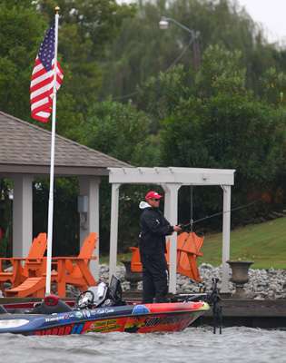 Keith Combs was covering a lot of water, including fishing boat docks. 