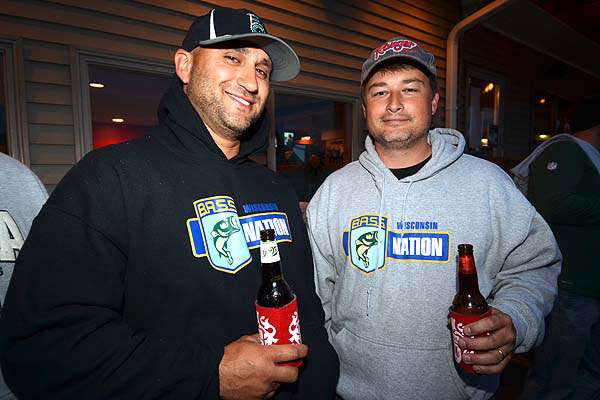 Chris Fredrick and Ron Twardowski look sharp in their B.A.S.S. Nation hoodies.
