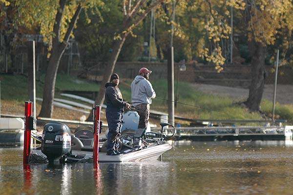 Some anglers started in protected creeks for largemouth bass.