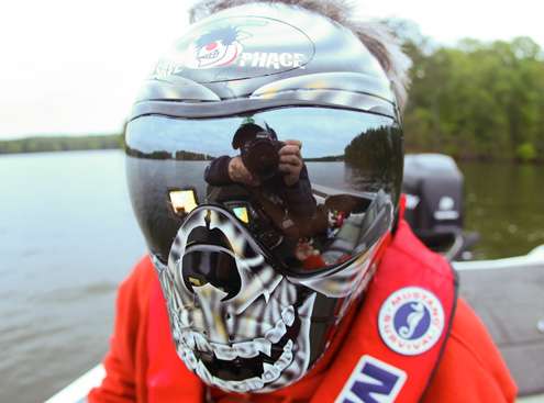 <p>B.A.S.S. photographer James Overstreet dons his Save Phace mask first thing and starts his morning hunt in search of Bassmaster Elite Series pros. </p>
