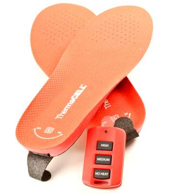 <p><u><strong>ThermaCELL Heated Insoles</strong></u></p>
<p>Just slip the Heated Insoles into your shoes, and you're good to go for up to five hours, even if it's freezing outside. These foot-warmers have a remote control, so just press the button to make them warmer, cooloer or to turn the heat off. The imbedded battery on the Heated Insoles recharges more than 500 times, so you can expect to keep these around for a few winters. The insoles come in small to 2X.</p>
