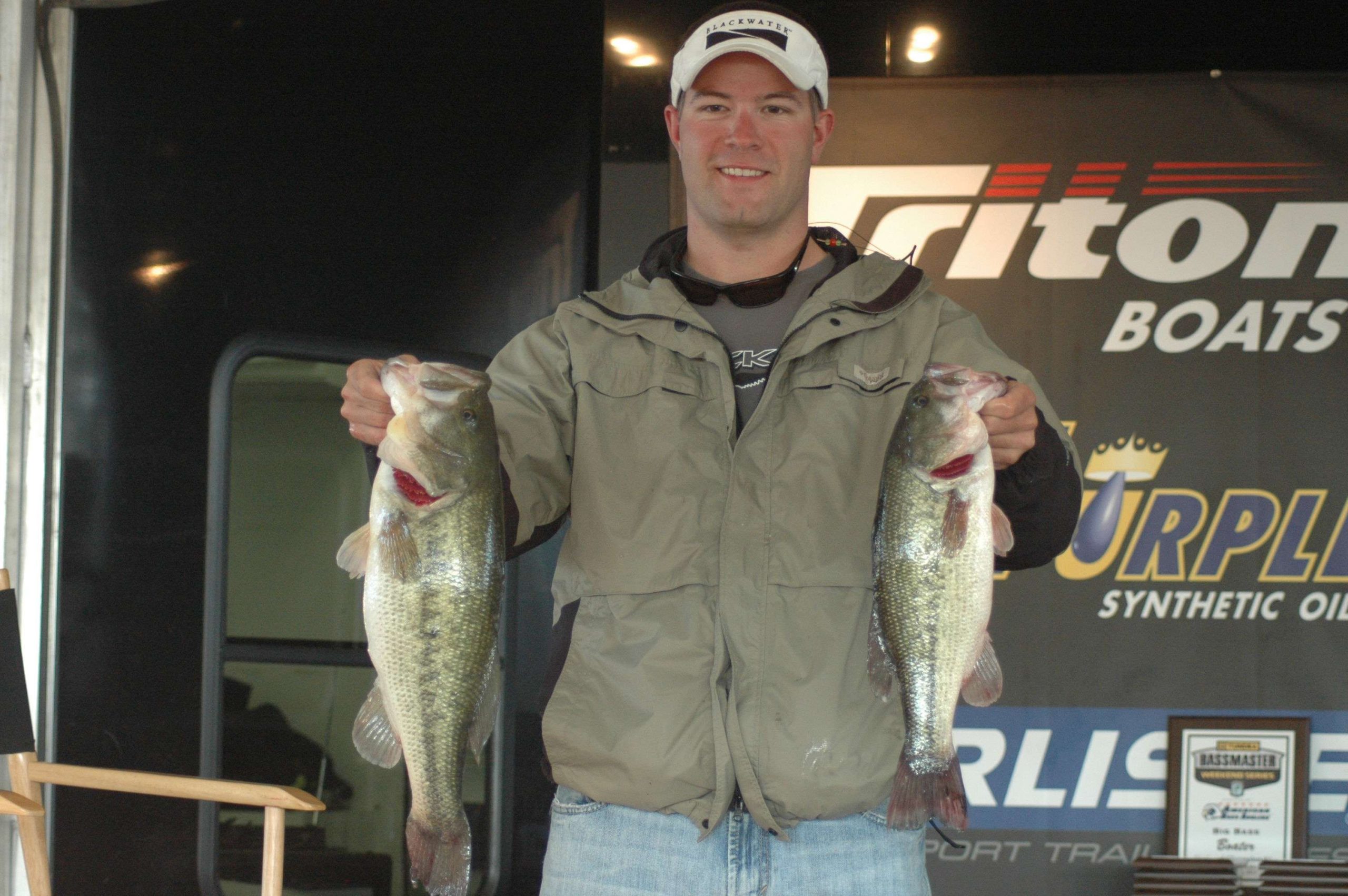South Carolina angler Andy Wicker weighs the catch that rewards him with third place in the pro division. 