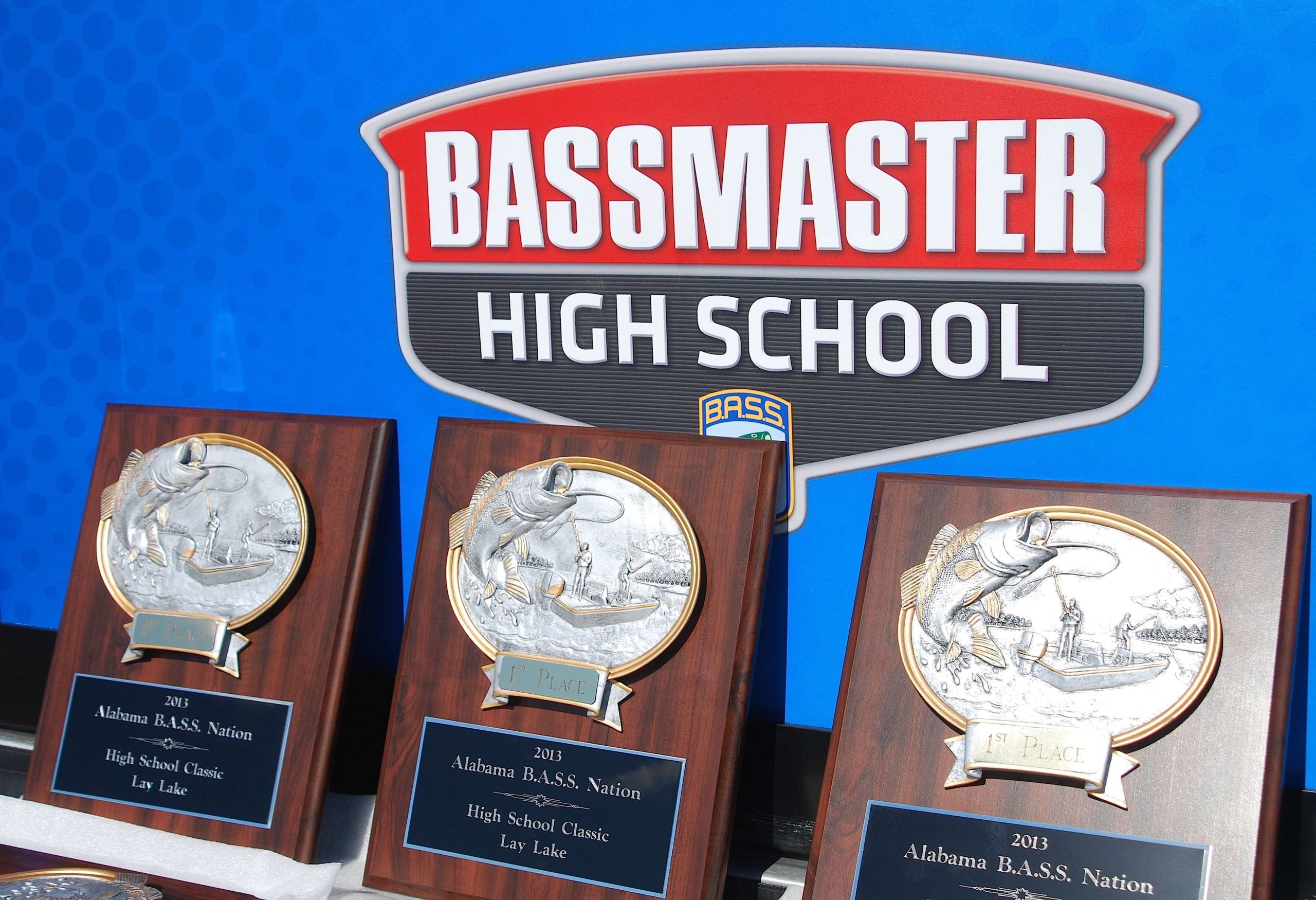 The hardware all of the high school anglers were hoping to take home. 