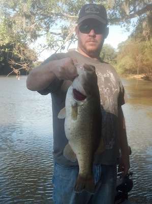 Joel Rykard caught his best fall bass, weighing 6.5-pounds, on Oct. 23, 2013 from Ocmulgee River in Pulaski County, Ga., and explained that the location is 