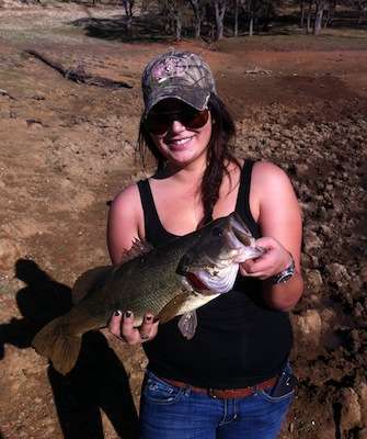Katie Cossetta caught this one in November 2012 from her grandparents' pond in Jamestown, Calif.
