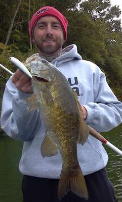 Tony Kirkpatrick bagged this fall bass from Tims Ford Lake in Tennessee. 