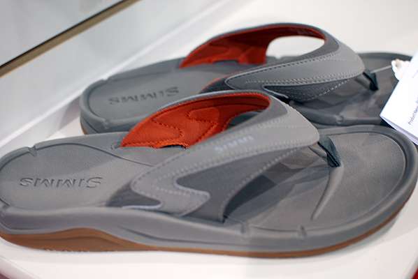 <p><u><strong>Simms Atoll Flip</strong></u></p>
<p>The Atoll Flip from Simms Fishing is a high-performance flip flop. It looks relaxed, but it has molded EVA midsoles and integrated arch supports. Plus, it has a solid toe hold so the flips won't just flip right off. No chafing or scratching, either, thanks to the neoprene-lined uppers. Atoll costs $59.95 and comes in sizes 5 to 14.</p>