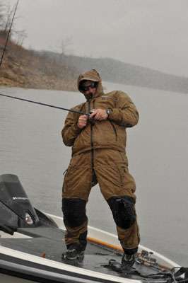 <p>Whether it's sun, snow, wind or rain, the bass are still in the lake and they still have to eat. Just be smart about the weather and you'll not be uncomfortable on the lake.</p> 