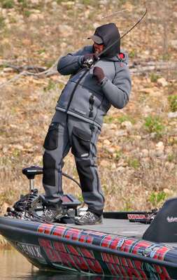 <p>Greg Hackney fights for one on Bull Shoals. </p> 