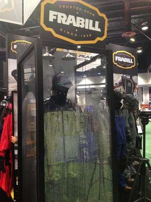 <p><strong><u>Frabill F4 Cyclone</u></strong></p>
<p>What better way to demonstrate that a jacket is waterproof than to put it under running showerheads all day long? That's what Frabill did with its F4 Cyclone Jacket and Bibs. The green rainsuit is water resistant, breathable and windproof. Almost everything on it cinches, clips, pulls, seals or zips for the perfect fit. The F4 comes in sizes S to 3X.</p>
