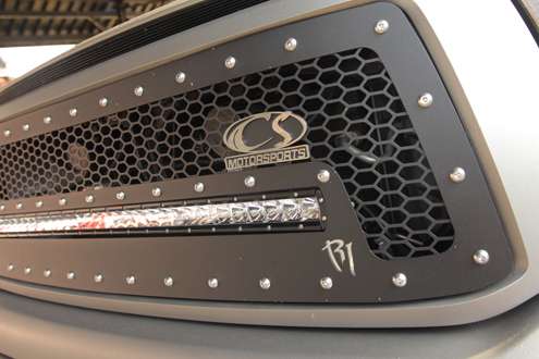 <p>Myersâ Tundra's custom grill includes Rigid Industries LED lights.</p> 