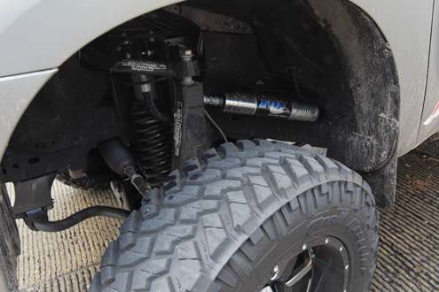 <p>Myersâ truck features a Fox Racing suspension system.</p> 