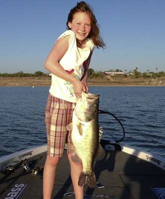 While at Falcon another Martens had a monster catch. Aaron's daughter Jordan hooked this 10 lb. beast- bigger than any fish her dad caught during the tournament that week. 