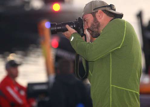 Joel Shangle focuses is camera on one of the Wild Card competitors. 