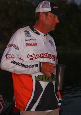 Gary Clouse finishes off a cup of coffee while waiting on the official launch time. 