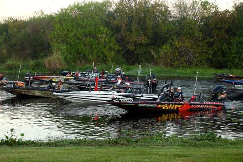 Anglers begin to stage for blast off.