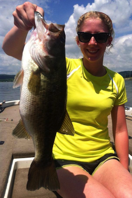 Laken Fansler caught this beauty from Lake Guntersville, Ala., in June and said she loved every minute of fishing there.