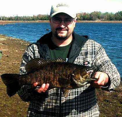 Patrick Young bagged this bass from Escanaba River in the Upper Peninsula of Michigan in September. 