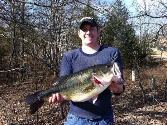 Tim Patton of Farmington, Mo., caught this 8-pound bass on Dec. 1, 2013. 
