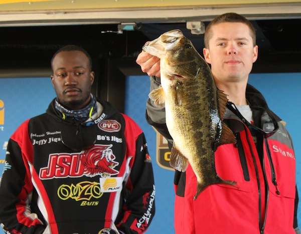 <p>Colby S Smith and JaKarvis Houston had one fish, but it was a good one weighing 6-5. </p>
