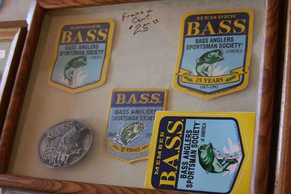 <p>Some designs never go out of style, like these B.A.S.S. patches, stickers and belt buckle.</p>
