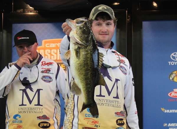 Daniel Perry and Brandon Easterling with a  good fish on Day Two. 