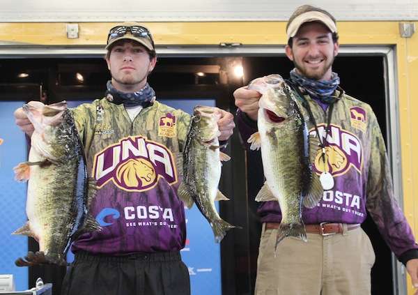 Dawson Lenz and Robb Young of UNA finish the event in 6th with 30-2. 