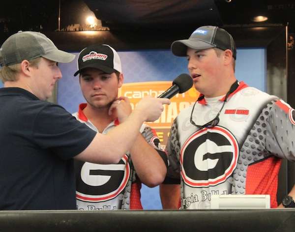 Bo Larkins and Brian Rosso of UGA finish 9th with 28-12.